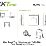 ZKTeco HORUS-TL1 Time Attendance with Visible Light Facial Recognition / 800 Users